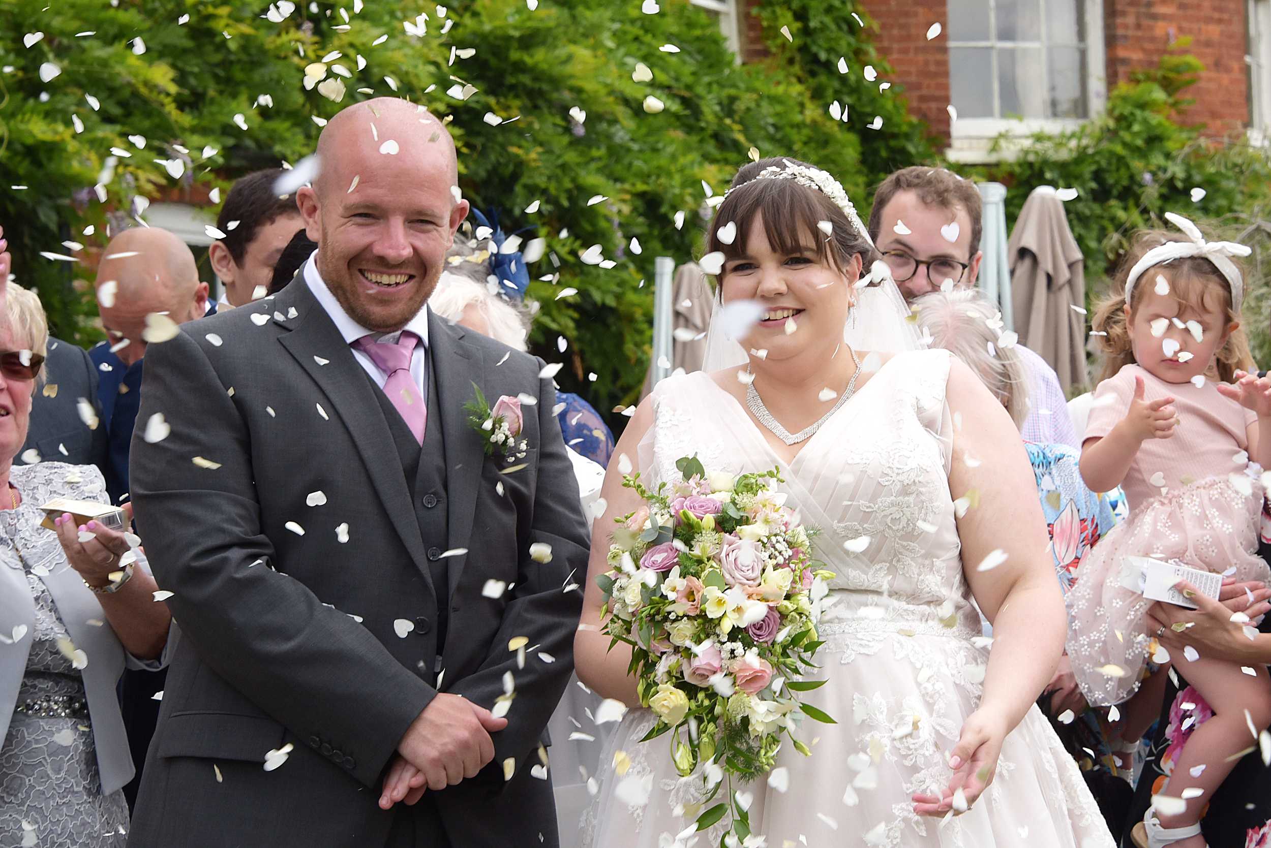 confetti wedding photo stoke place