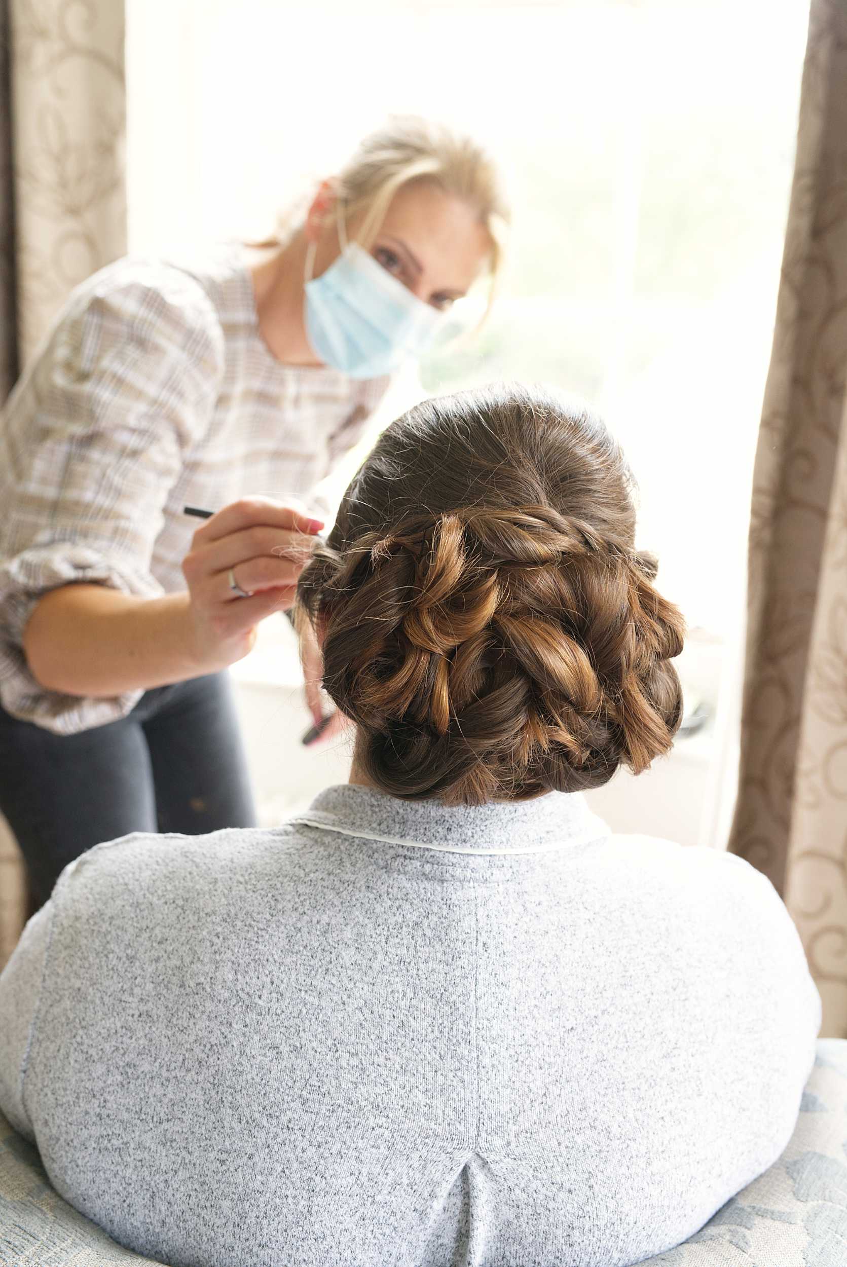 Bride getting ready
