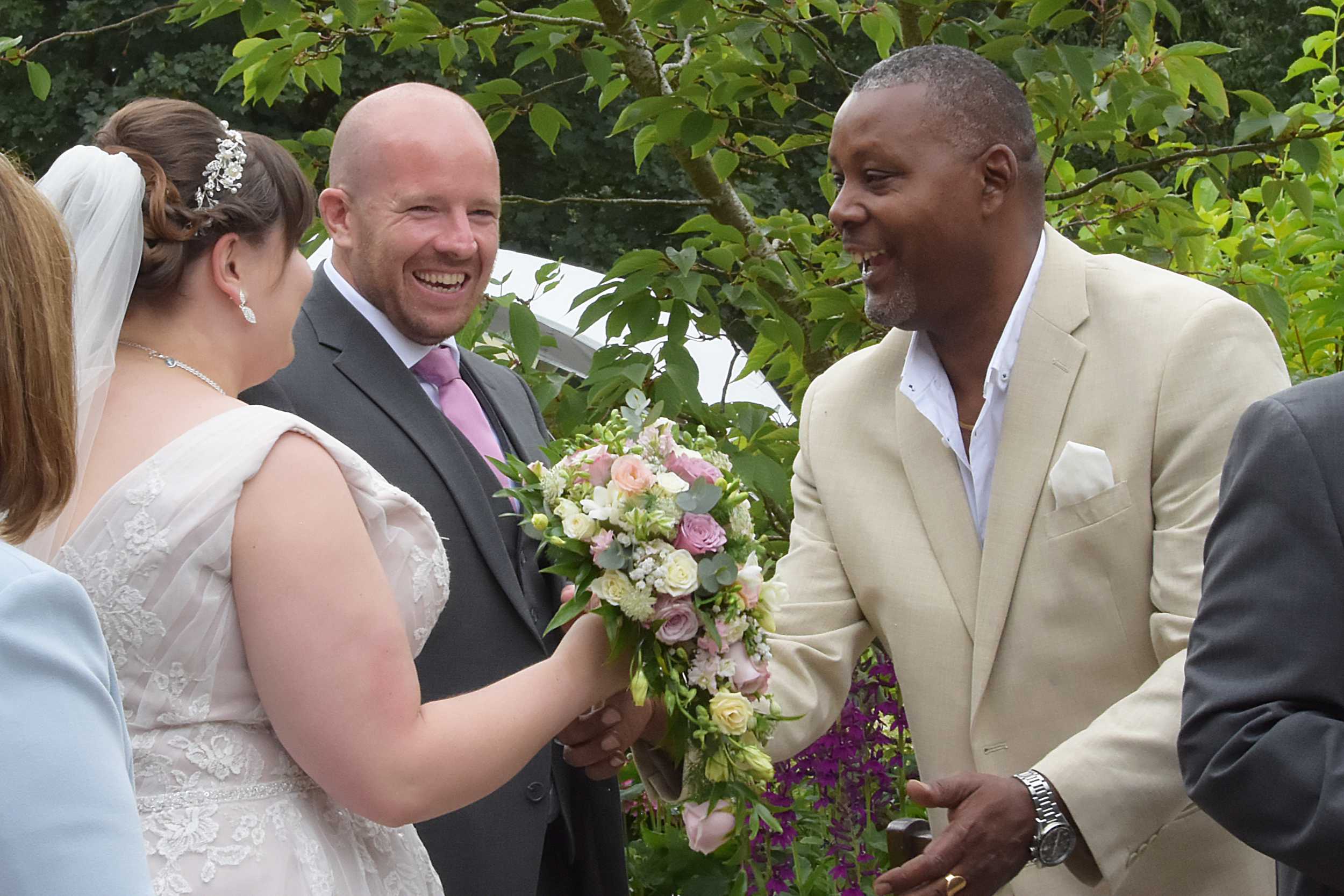 exchanging the rings Stoke Place wedding