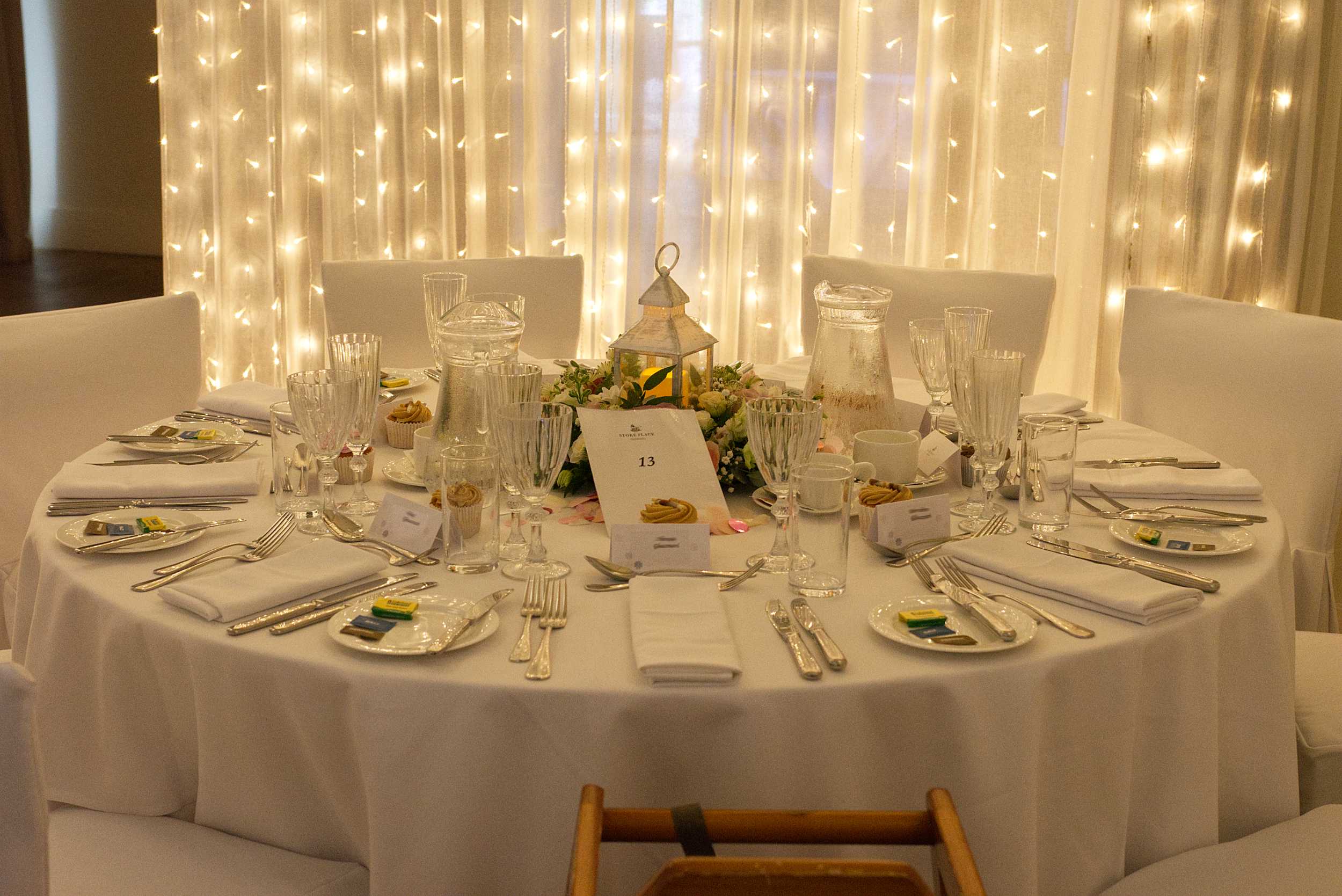 wedding table setting stoke place
